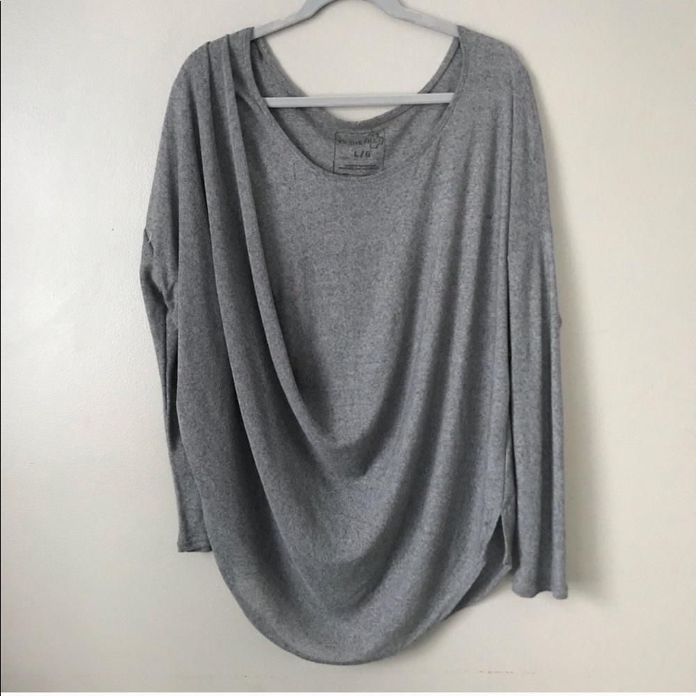 We the Free oversize front drapery light blouse